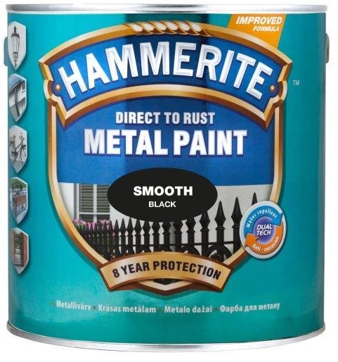 Emaliniai dažai HAMMERITE ULTIMA SMOOTH, blizgūs, juodos sp., 2,2 l