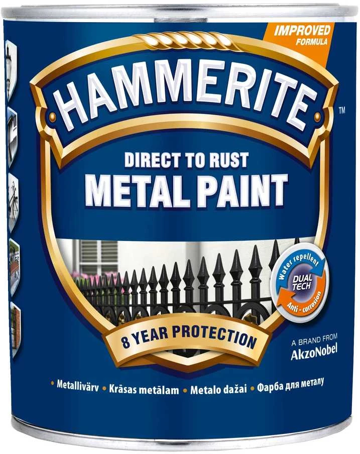 Emaliniai dažai HAMMERITE ULTIMA SMOOTH, blizgūs, baltos sp., 0,7 l