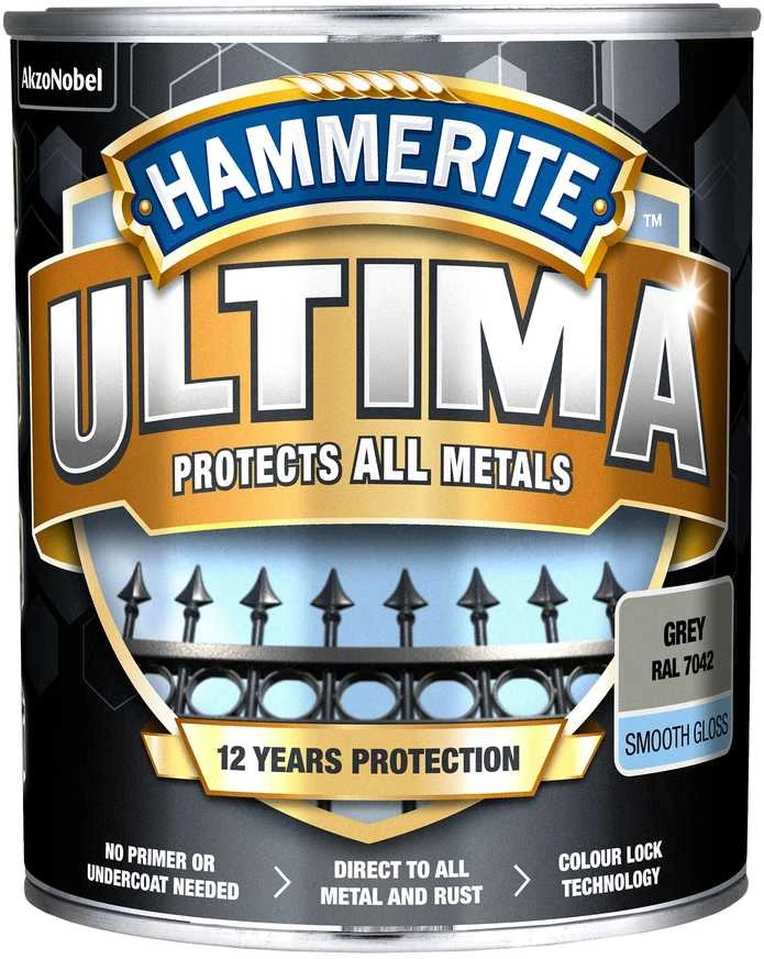 Emaliniai dažai HAMMERITE ULTIMA SMOOTH, blizgūs, rudos sp., 2,2 l
