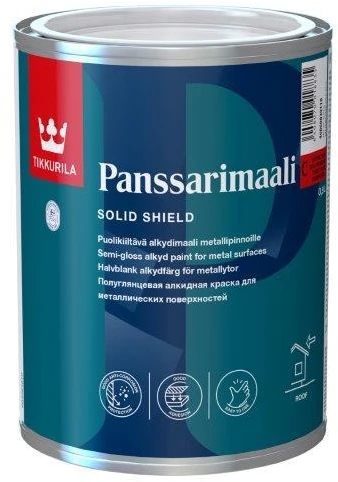 Emaliniai dažai skardiniams stogams TIKKURILA PANSSARIMAALI, C bazė, pusiau blizgūs, 9 l