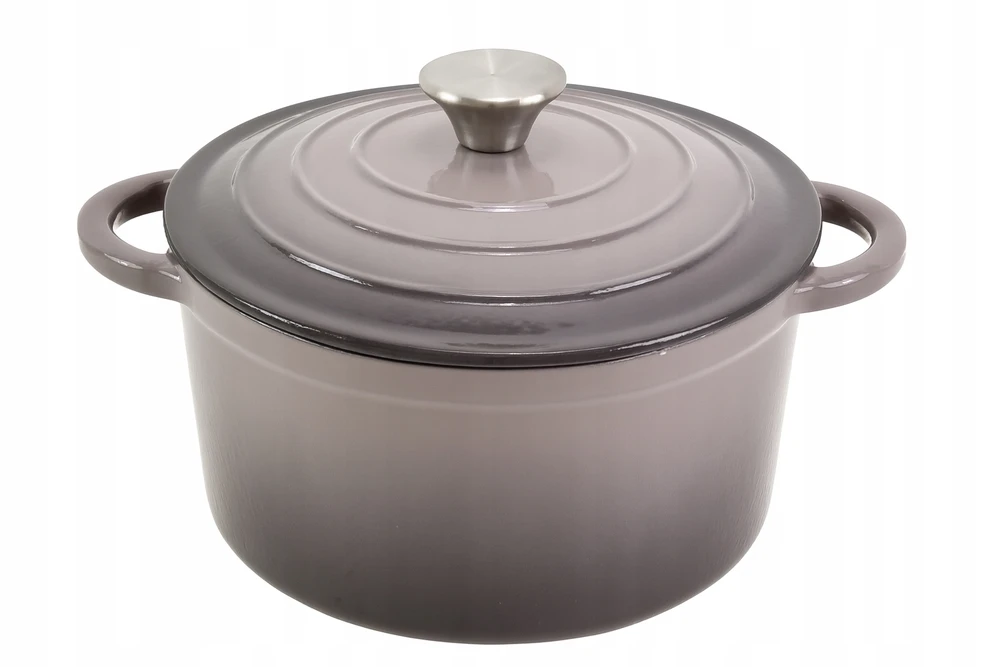 Krisberg EMALINIS KETUS PUODAS 4,2L Emaliuotas su dangteliu INDUKCINĖ DUJINĖ ORŠINĖ 24cm