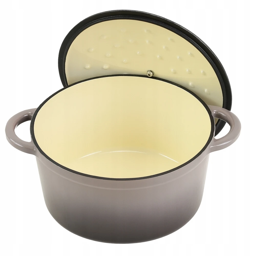 Krisberg EMALINIS KETUS PUODAS 4,2L Emaliuotas su dangteliu INDUKCINĖ DUJINĖ ORŠINĖ 24cm