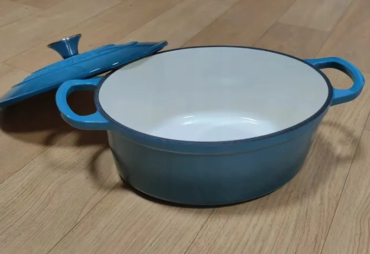 Bez Marki EMALINIS KETUS PUODAS SU DANGIU DUJINĖ KRAIŠKA 28cm MĖLYNA