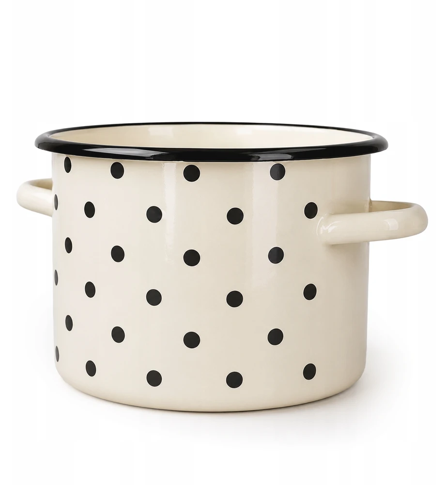 EMALINIS PUODAS AUKŠTAS 18CM INDUKCINĖS DUJINĖS EMALINĖS TRAUKOS OLKUSZ LARGE 3L