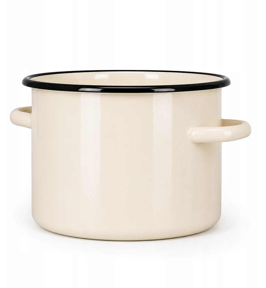 EMALINIS PUODAS AUKŠTAS 18CM INDUKCINĖS DUJINĖS EMALINĖS TRAUKOS OLKUSZ LARGE 3L