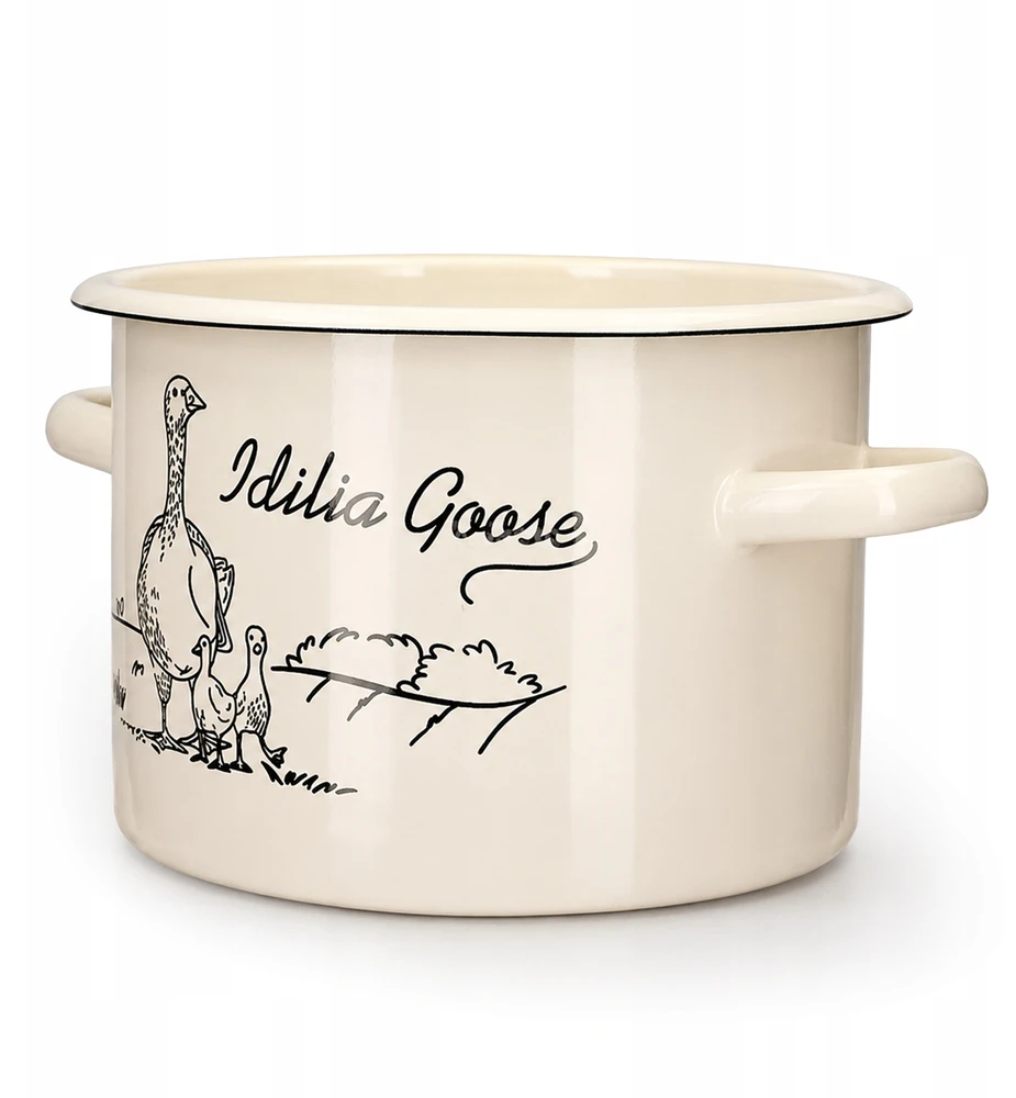 EMALINIS PUODAS AUKŠTAS 22CM INDUKCINĖS DUJINĖS EMALINĖS TRAUKOS OLKUSZ LARGE 5,5L