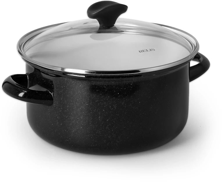 EMALINIS PUODAS BELIS 2.6L SU DANGIU 20CM STANDARTINĖ PLUS INDUKCIJA