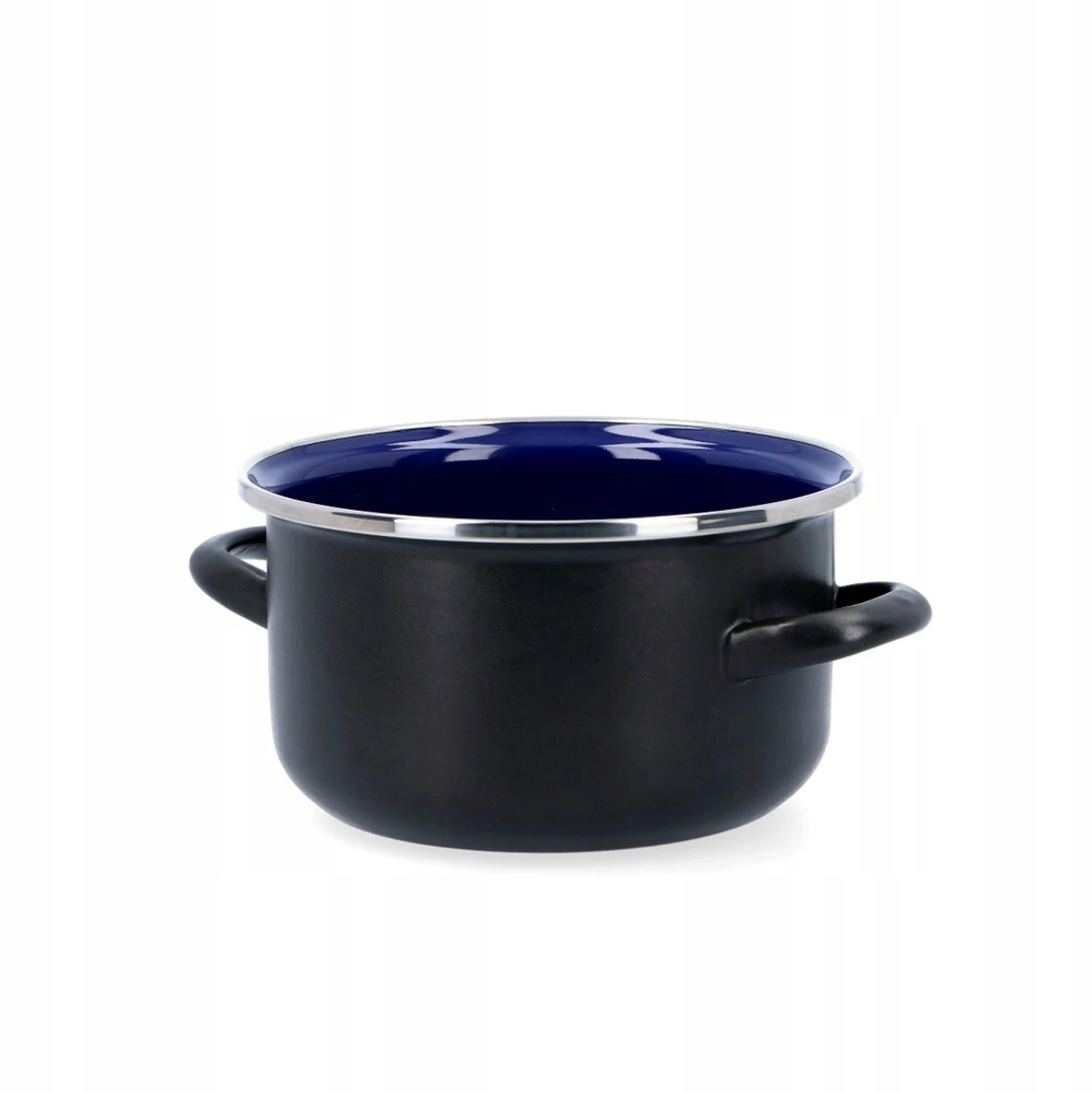 EMALINIS PUODAS SU DANČIU TRADICINIS EMALIS 18cm BELIS LUX INDUKCINIS 2,2L