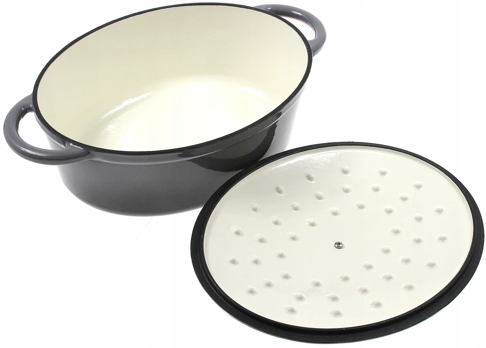 King Hoff Brytfanka Kepimo skarda 6,2 l, pilkojo ketaus, „Kinghoff“