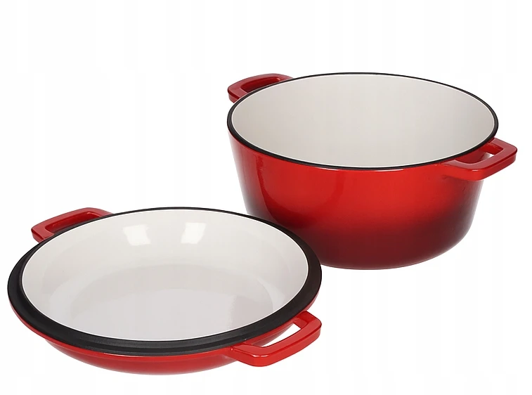 Krisberg Emaliuotas ketaus puodas, 26 cm. Keptuvė Puodas Keptuvė 4,8 L Emalis