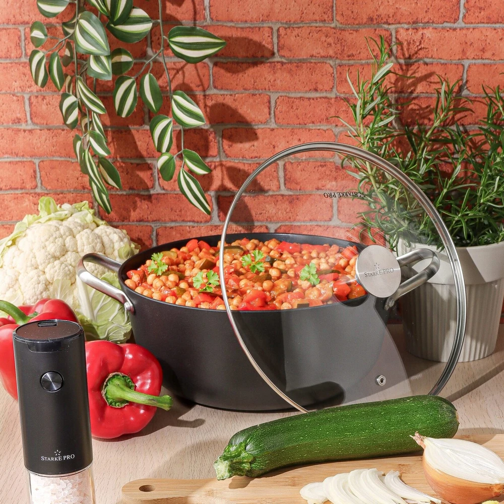 Emaliuotas ketaus PUODAS INDUKCINIS DIDELIS DUJOS Starke Pro Hanoi 5.6L 28cm