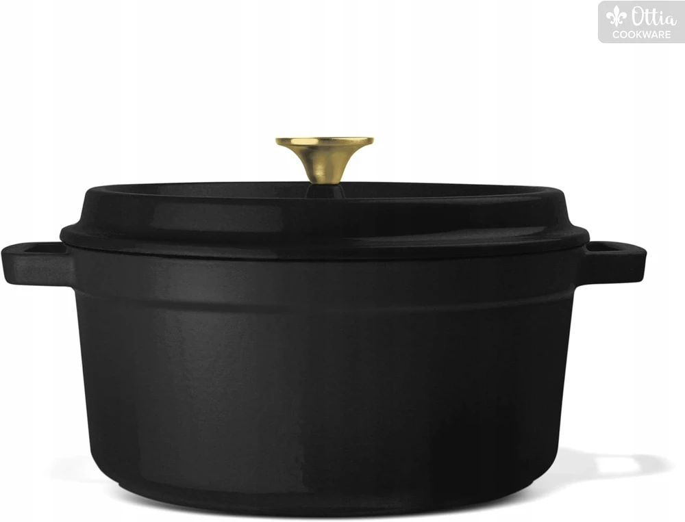 Emaliuotas ketaus puodas, žąsų kepsnys INDUKCIJAI, duonai, 5l, 26 cm