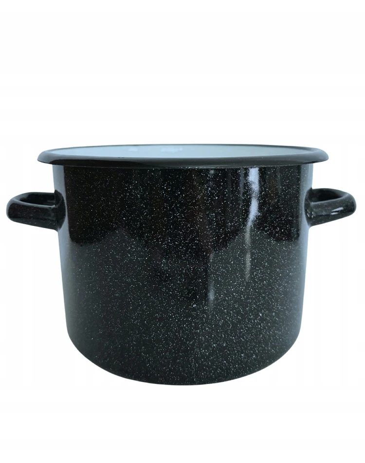 Emaliuotas puodas 5L 22cm Indukcinės dujos Dideli konservai Sriuba Igmar Granite