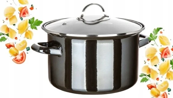 Emaliuotas puodas BANQUET METALIC Juodas 24cm, dovana 3,7L GAMINTI