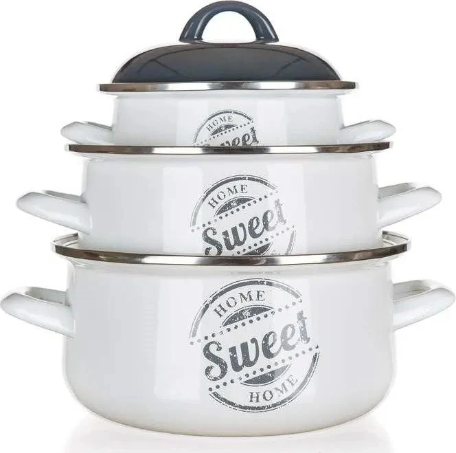 Emaliuotas puodas Banquet Sweet Home 3,7l, 24cm su dangčiu