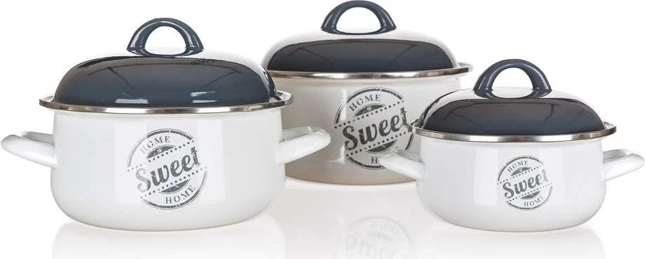 Emaliuotas puodas Banquet Sweet Home 3,7l, 24cm su dangčiu