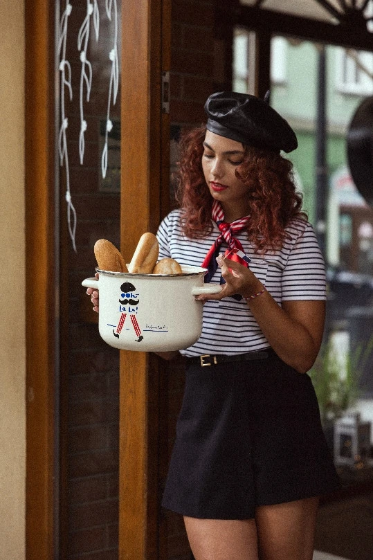 Emaliuotas puodas Emalia Pleszew Parisio 20 cm 4,2L baltas indukcijai