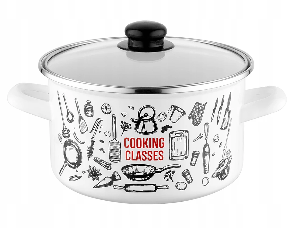 Emaliuotas puodas Kitchen Baltas Emalia Pleszew 5,3l