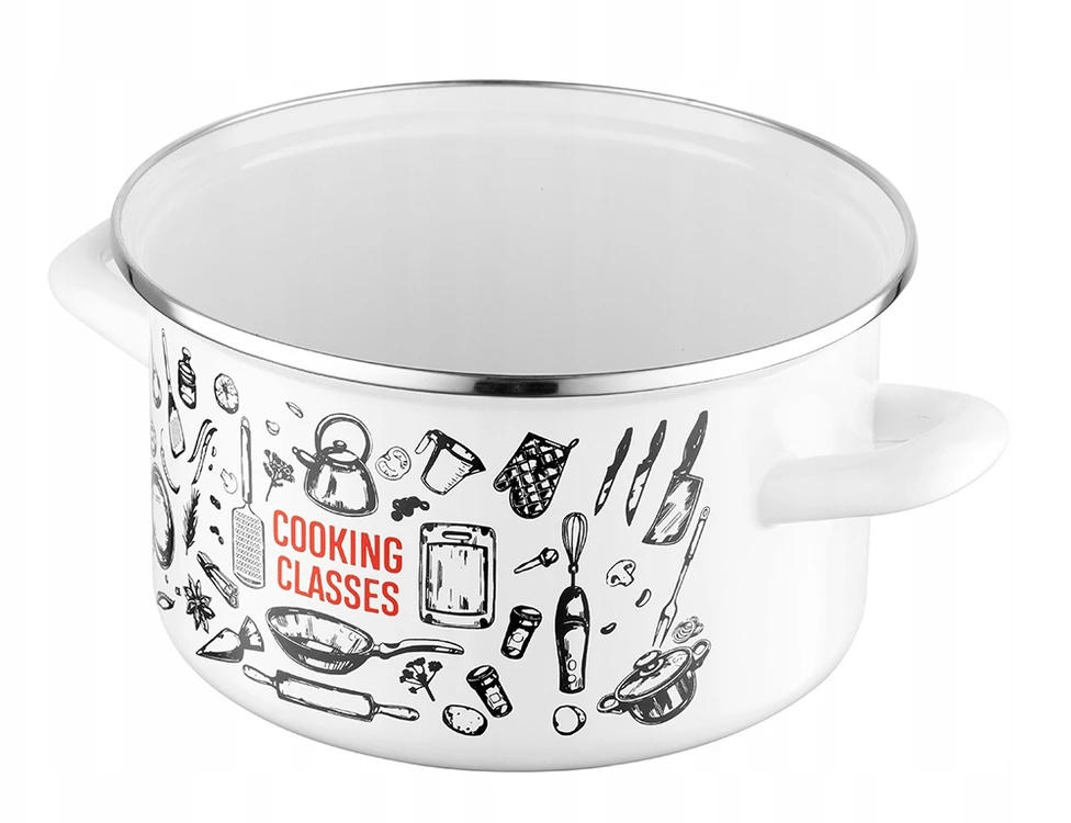 Emaliuotas puodas Kitchen Baltas Emalia Pleszew 5,3l