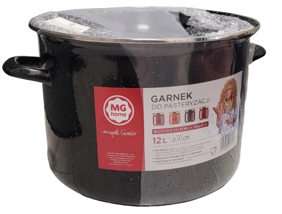 Emaliuotas puodas pasterizavimui Mg Home, 12l, Ø 30cm