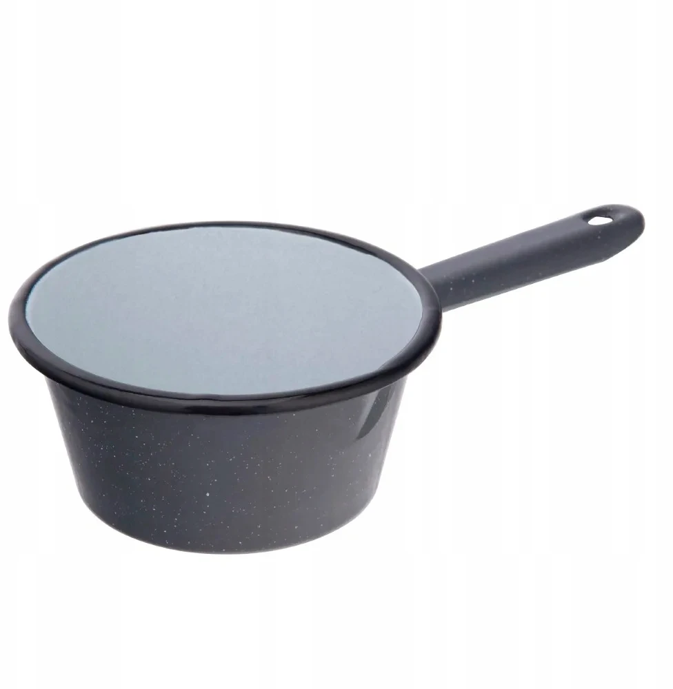 Altom Design Emaliuotas puodas su rankena, indukcinis puodas, Silesia, pilkai dėmėtas, 0,45l