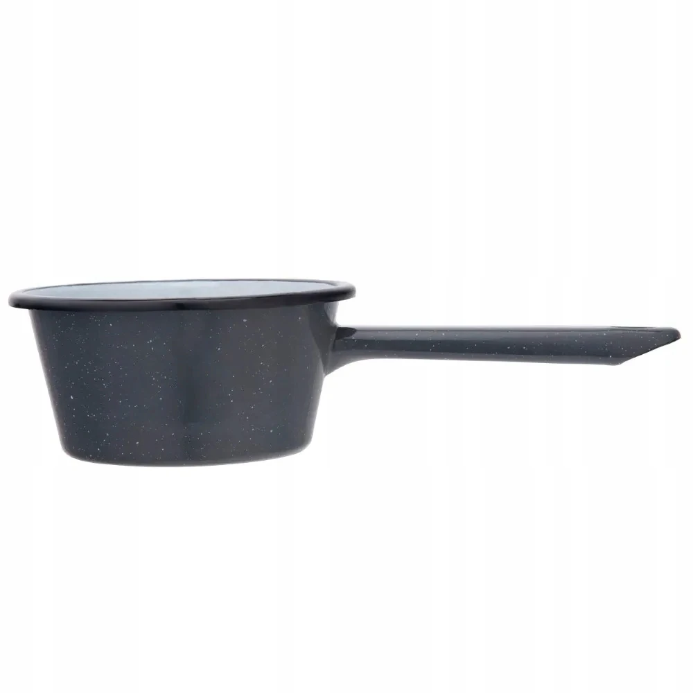 Altom Design Emaliuotas puodas su rankena, indukcinis puodas, Silesia, pilkai dėmėtas, 0,45l