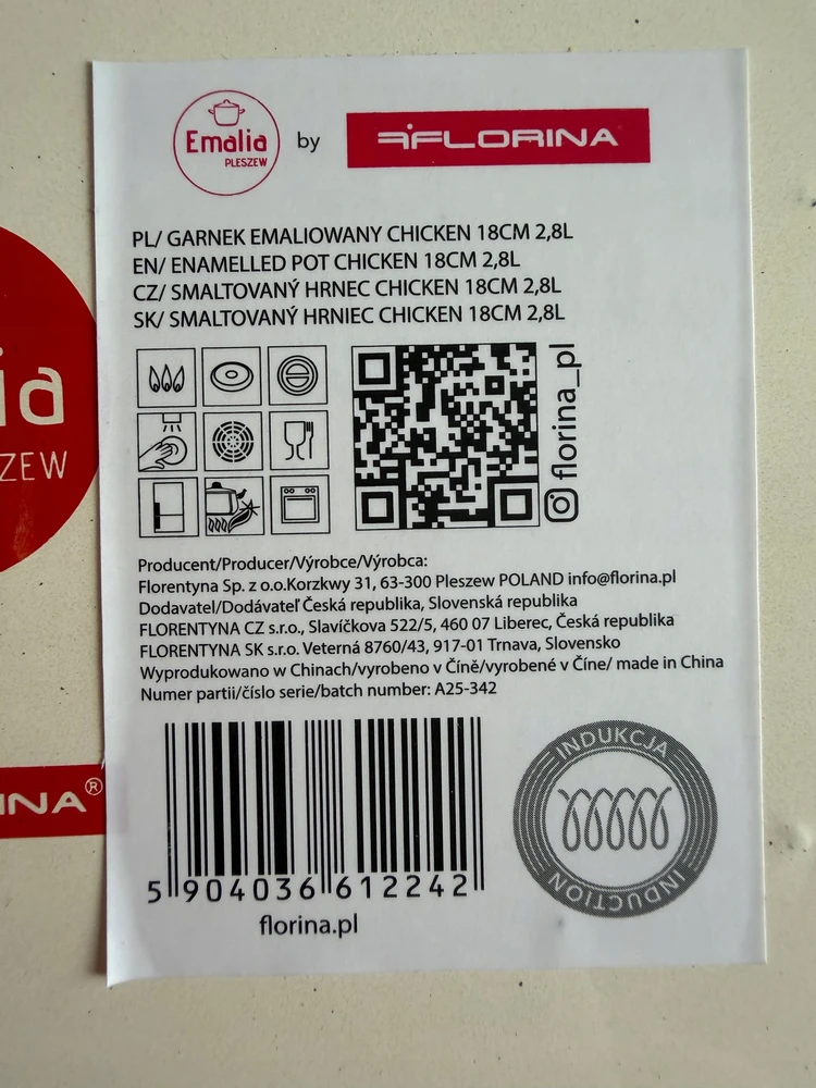 Emaliuotas puodas Vištiena Emalia Pleszew 2,8l. 18 cm