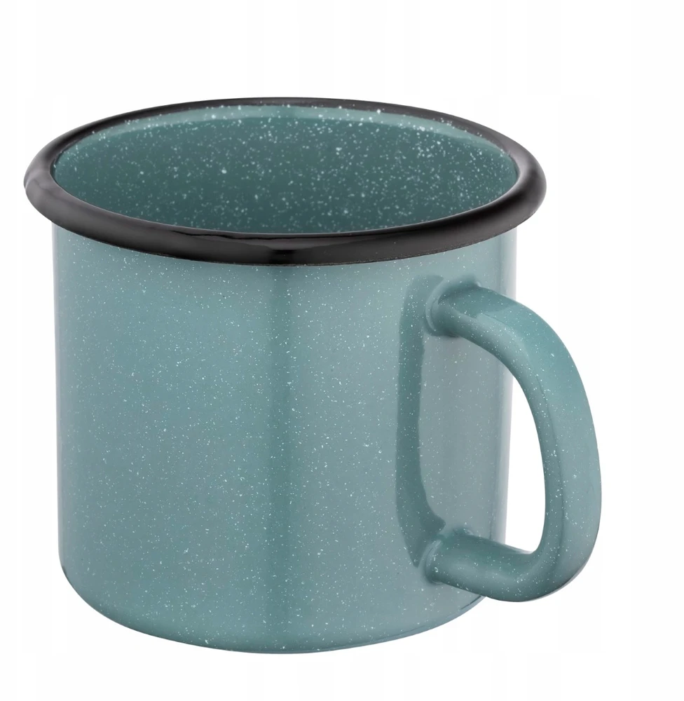Emaliuotas puodelis indukcijai, dujinis indas, Altom Design, šalavijas, 0,45 l