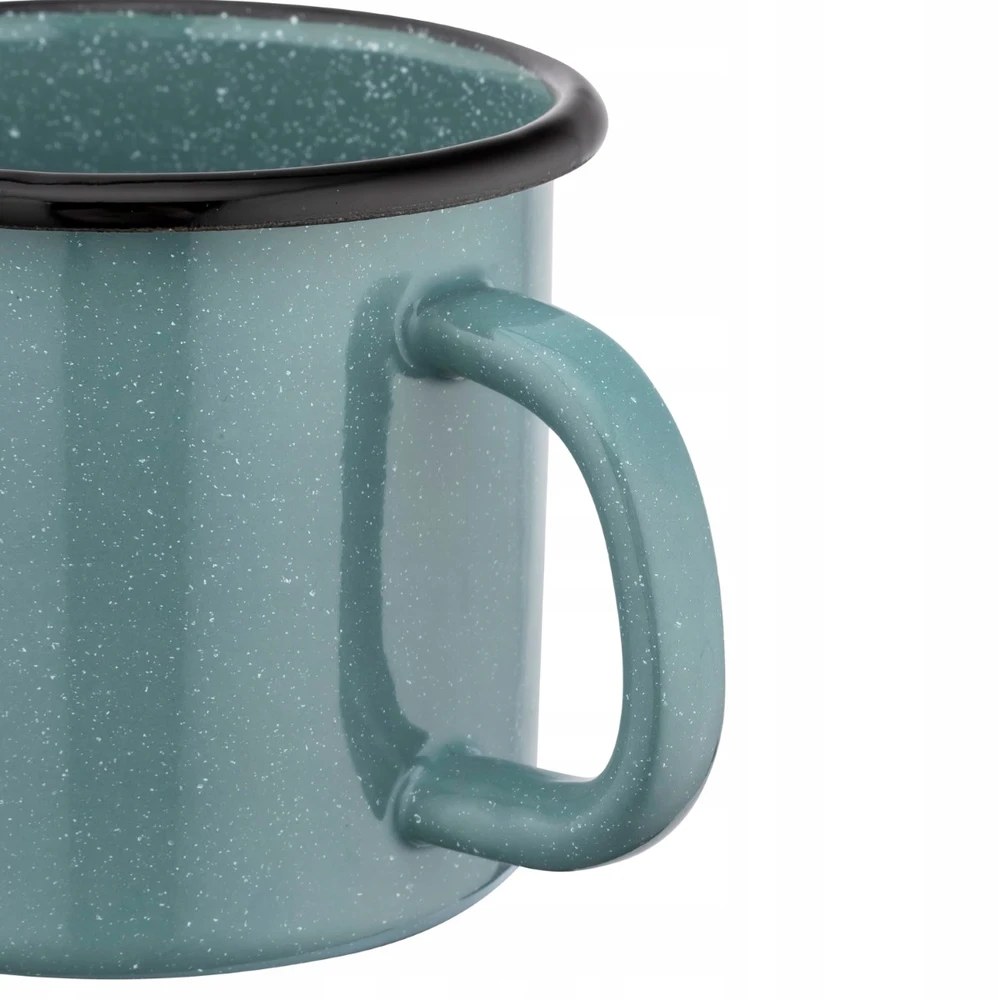 Emaliuotas puodelis indukcijai, dujinis indas, Altom Design, šalavijas, 0,45 l