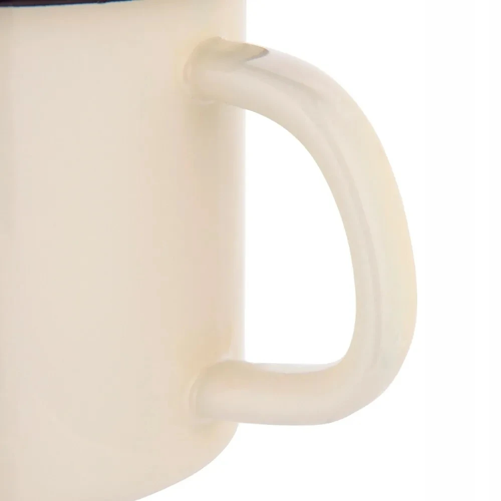 Emaliuotas puodelis Silesia 9 cm, 0.45 L, kremas