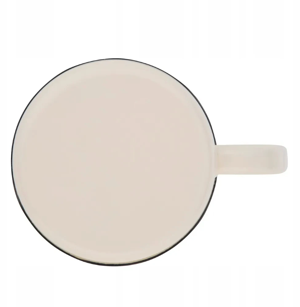 Emaliuotas puodelis Silesia 9 cm, 0.45 L, kremas