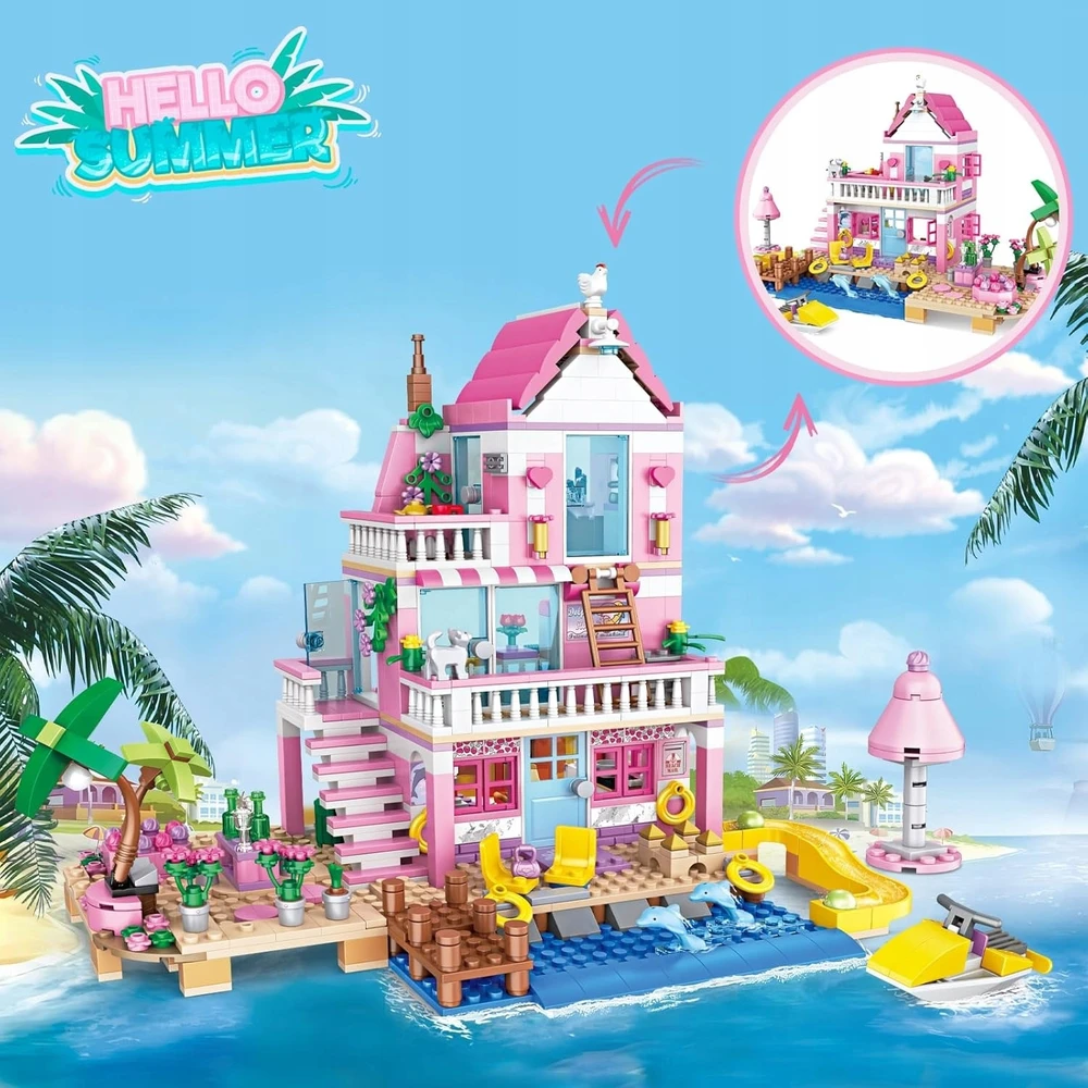 EMES statybiniai blokeliai Summer Beach Villa 822 elementai