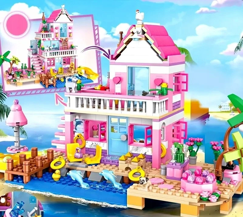 EMES statybiniai blokeliai Summer Beach Villa 822 elementai