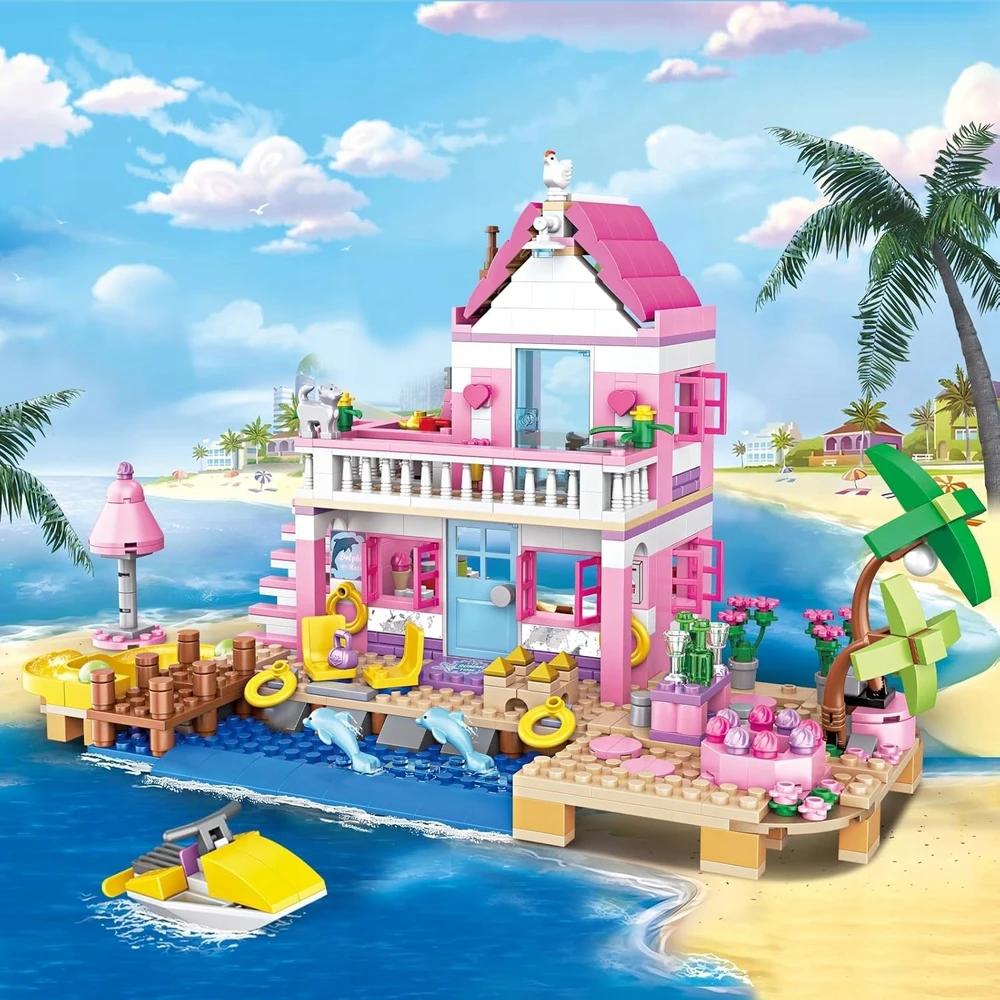 EMES statybiniai blokeliai Summer Beach Villa 822 elementai