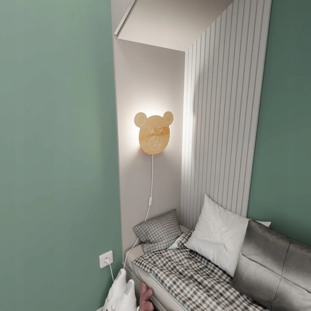 EMIBIG Kinkiet dziecięcy TED E14 - ruda
