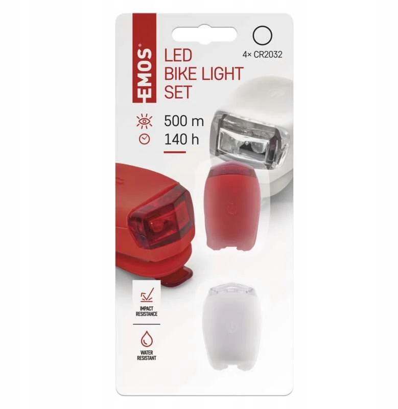 Emos Silikoninis LED priekinis + galinis dviračio žibintas