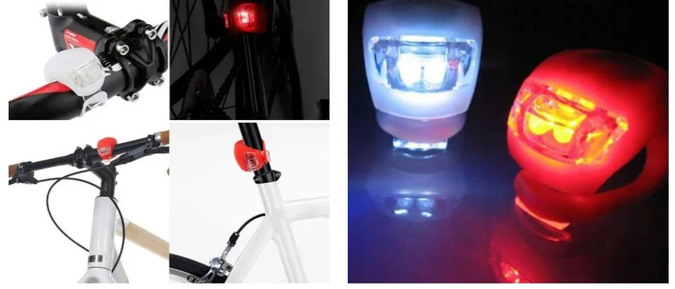 Emos Silikoninis LED priekinis + galinis dviračio žibintas