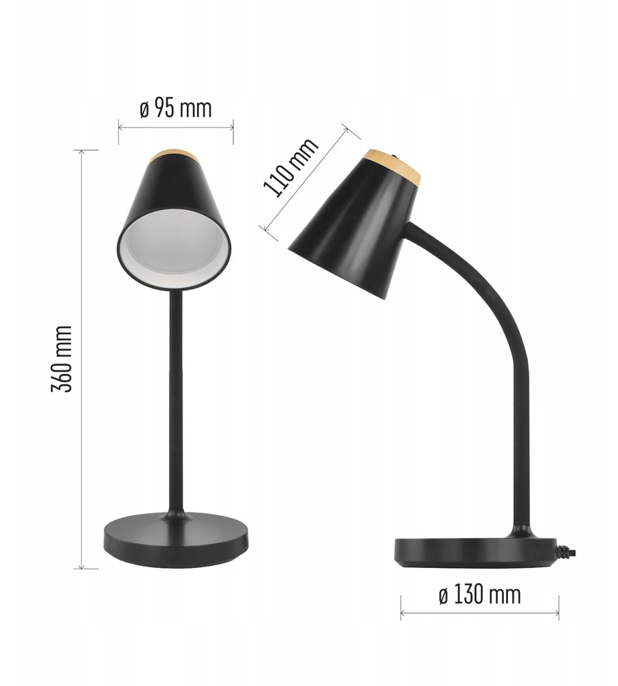 EMOS TARA lampa stołowa LED 4,5 W juoda