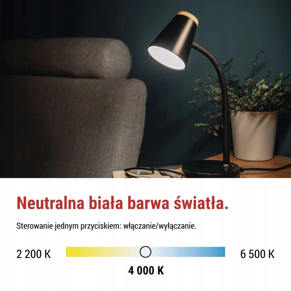 EMOS TARA lampa stołowa LED 4,5 W juoda