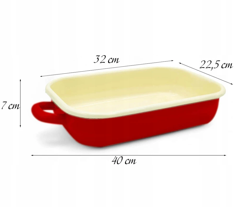 Enger Emaliuota kepimo skarda 3,4 l su rankenomis, karščiui atspari troškinimui, 32 cm