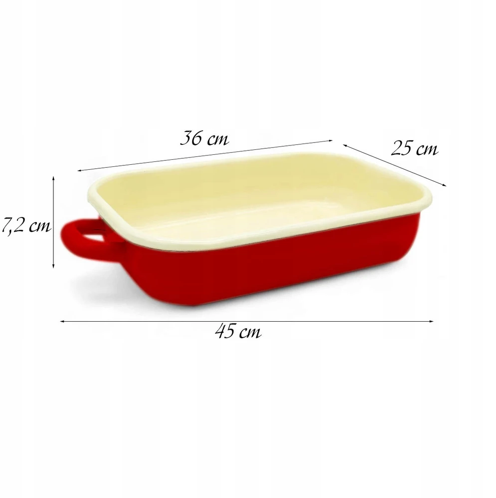 Enger Emaliuota kepimo skarda 36cm kepimui 4,8L