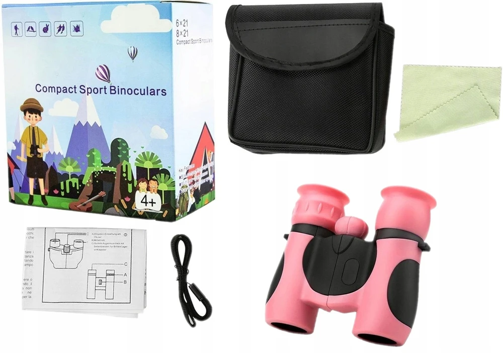 Enido BINOCULARS DIENINIS NAKTINIS STIKLAS VAIKAMS 8x21 + Dangtis IR AUDINIS