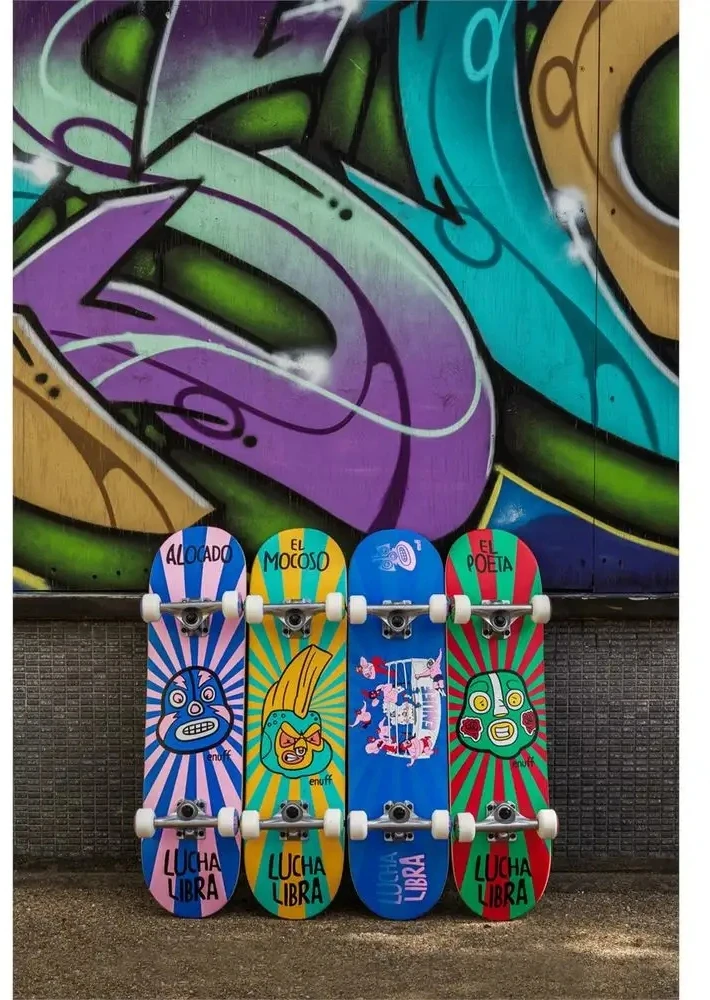 Enuff Skateboards Riedlentė Enuff Lucha Libre Mini Complete Skateboard Mėlyna 7.25 x 29.5
