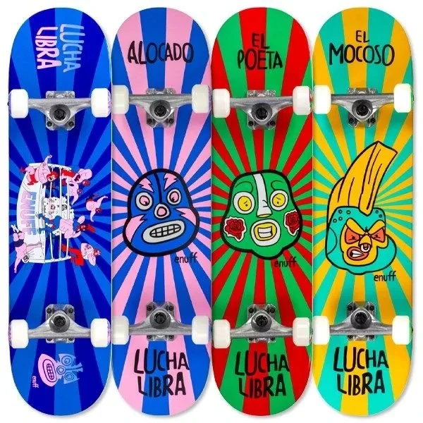 Enuff Skateboards Riedlentė Enuff Lucha Libre Mini Complete Skateboard Mėlyna 7.25 x 29.5