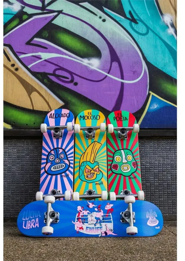 Enuff Skateboards Riedlentė Enuff Lucha Libre Mini Complete Skateboard Mėlyna 7.25 x 29.5