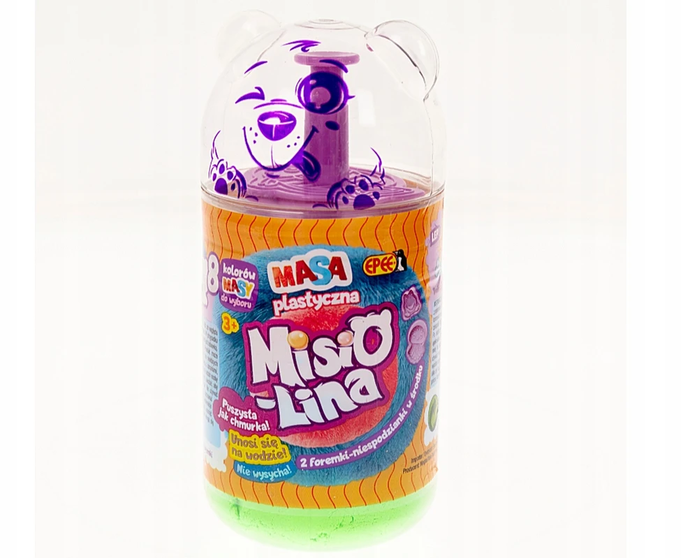 Epee Misiolina – 2 pakuotės plastilino Žalias + Mėlynas (2x50g) + 2 formelės