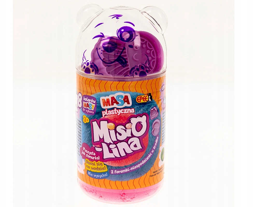 Epee Misiolina dviejų spalvų plastilinas rožinė-violetinė (2x50g) + 2 formelės