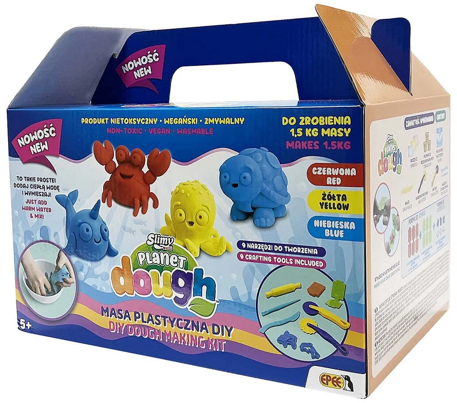 Epee Slimy Planet tešla 1,5kg su 3d/2d formelėmis ir priedais