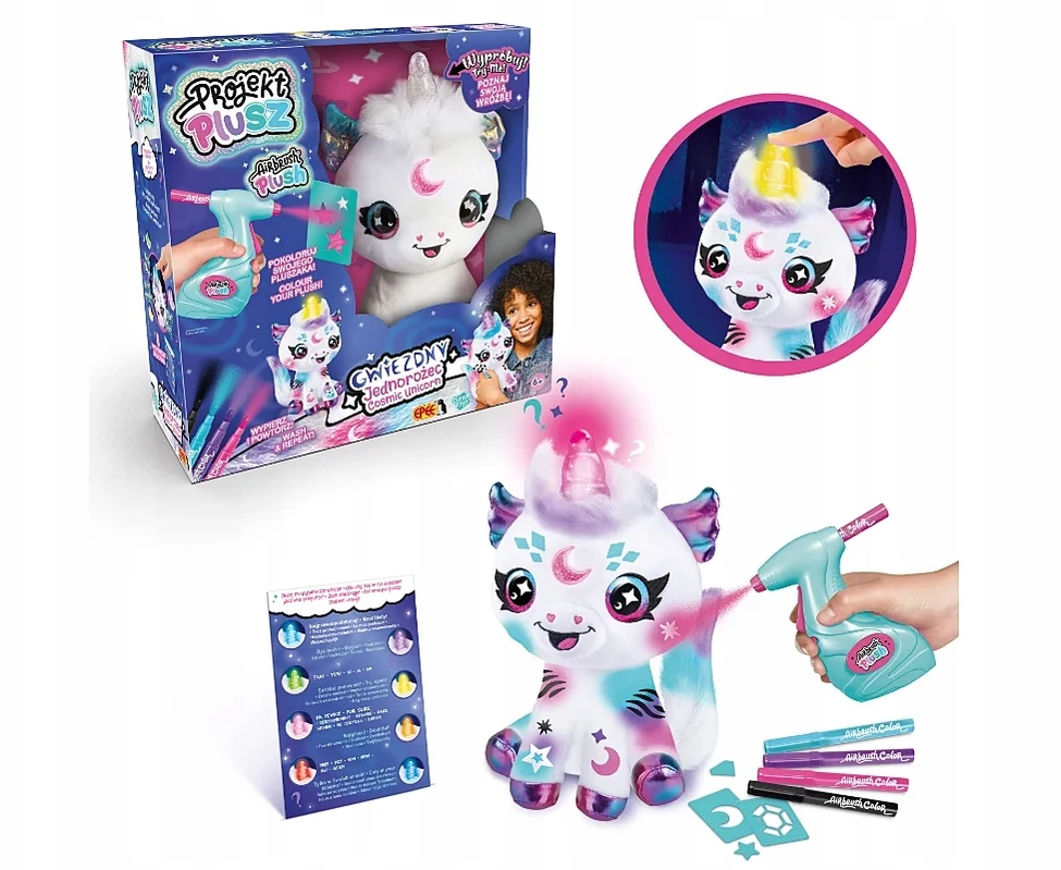 Airbrush Plush rinkinys su aerografu - Vienaragis, 25 cm