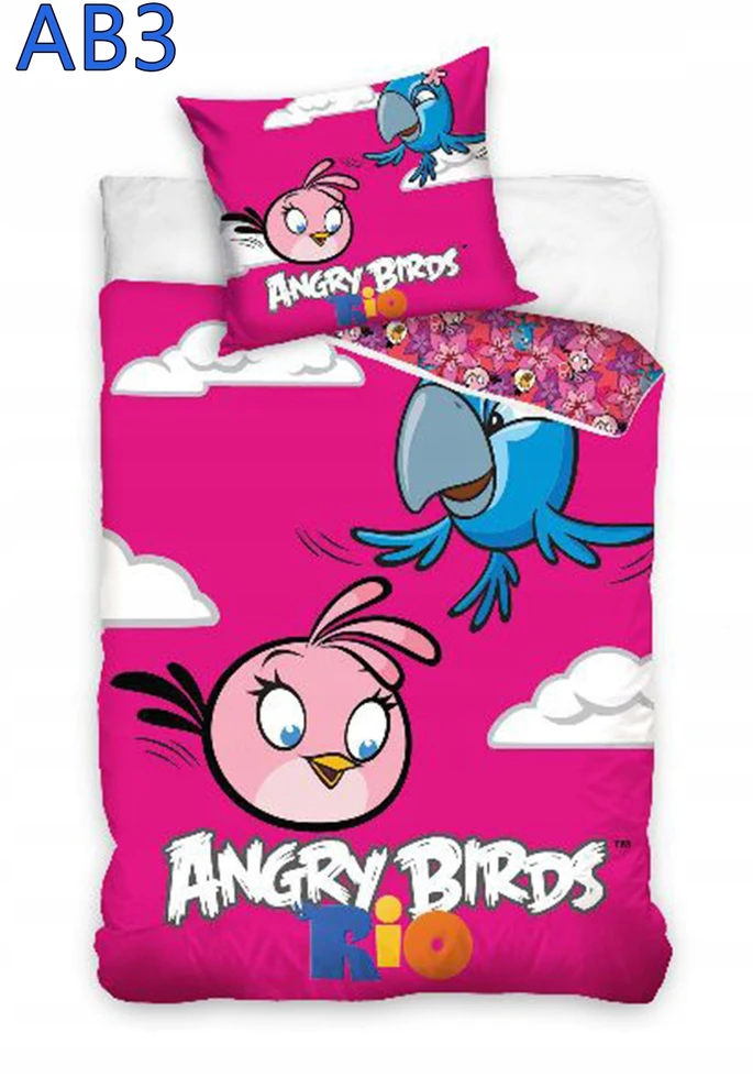 Eposciele Patalynė BAWEŁNIANA 100% 140X200 ANGRY BIRDS POLSKA